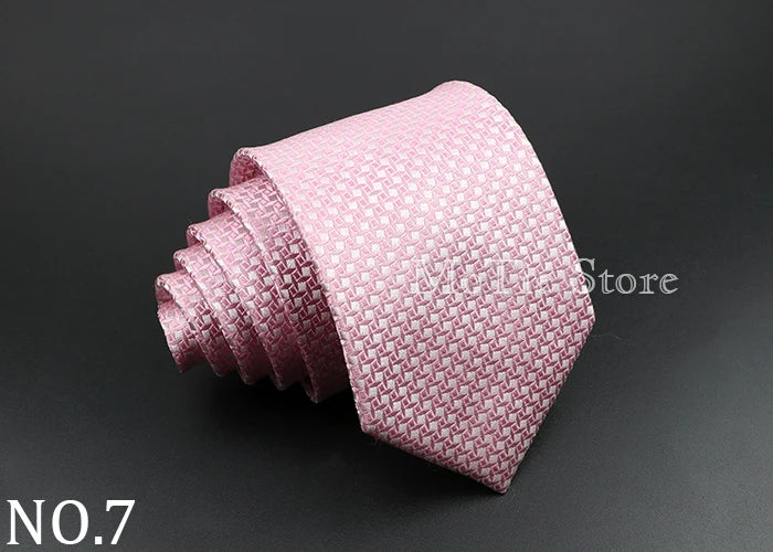 Men's 100% Silk Tie Classic Striped Plaid Necktie Jacquard Woven Ties Business Wedding Party Daily Suit Cravat Accessory Gift