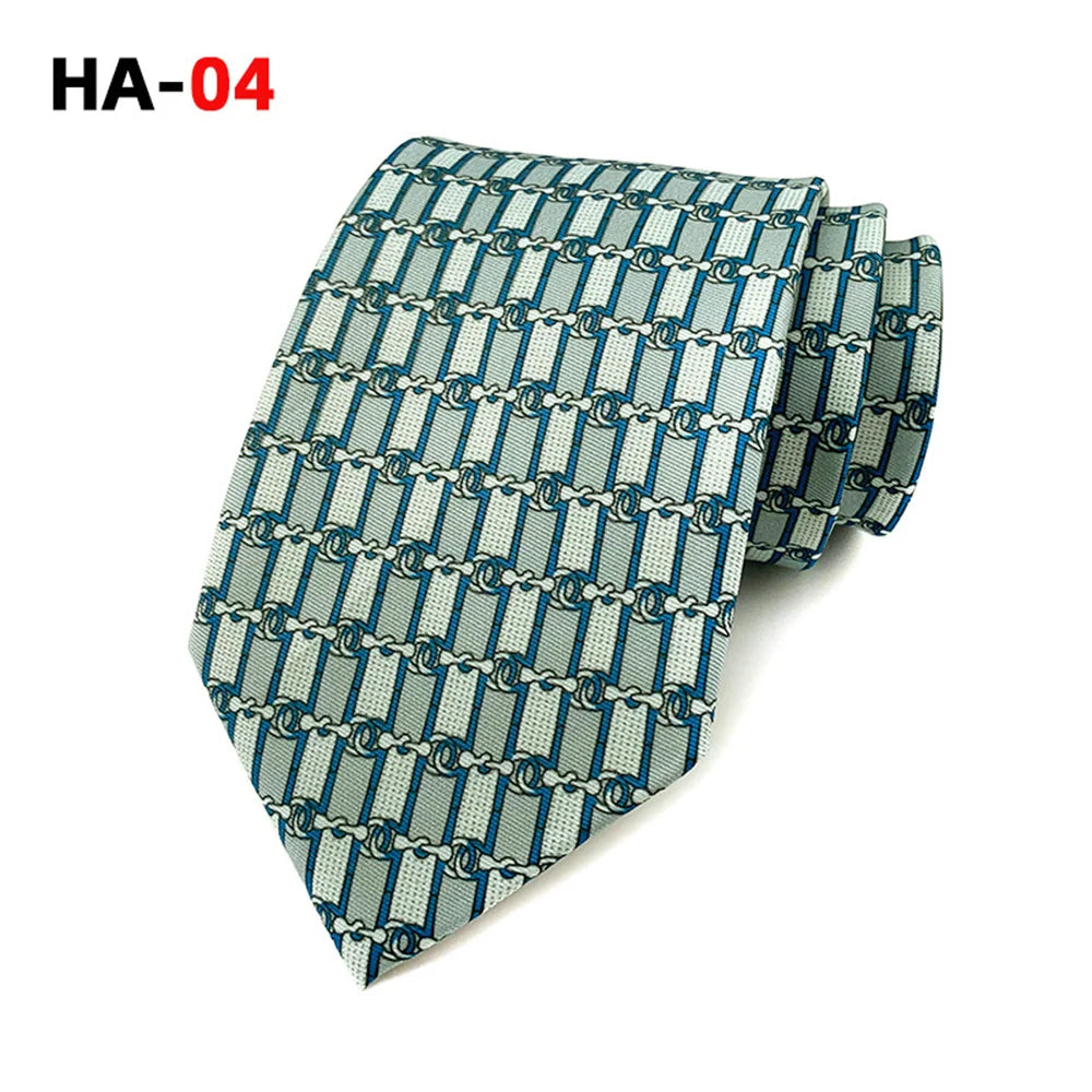 Men’s Luxury 8cm Vintage Silk Necktie Classic Designer Business, Wedding & Formal Dress Tie