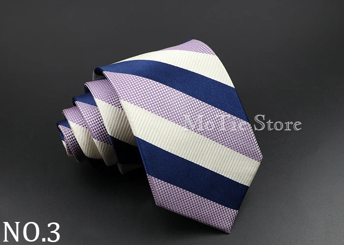 Men's 100% Silk Tie Classic Striped Plaid Necktie Jacquard Woven Ties Business Wedding Party Daily Suit Cravat Accessory Gift