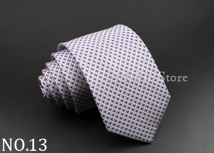 Men's 100% Silk Tie Classic Striped Plaid Necktie Jacquard Woven Ties Business Wedding Party Daily Suit Cravat Accessory Gift