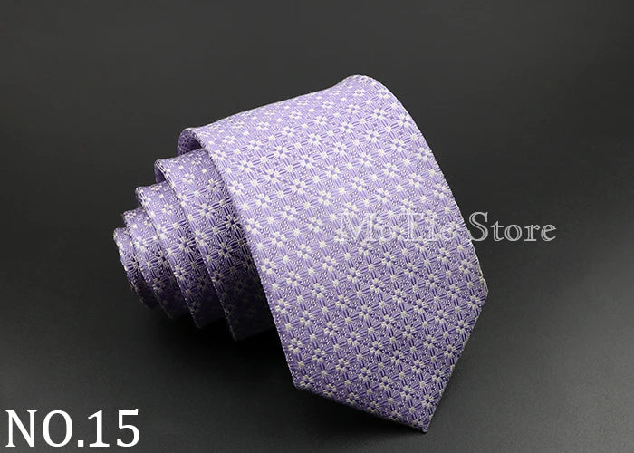 Men's 100% Silk Tie Classic Striped Plaid Necktie Jacquard Woven Ties Business Wedding Party Daily Suit Cravat Accessory Gift