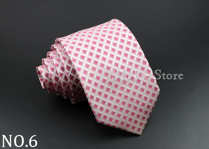 Men's 100% Silk Tie Classic Striped Plaid Necktie Jacquard Woven Ties Business Wedding Party Daily Suit Cravat Accessory Gift