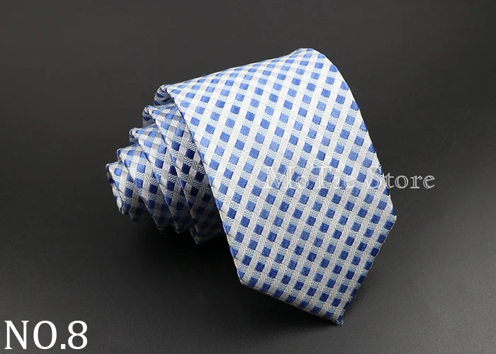 Men's 100% Silk Tie Classic Striped Plaid Necktie Jacquard Woven Ties Business Wedding Party Daily Suit Cravat Accessory Gift