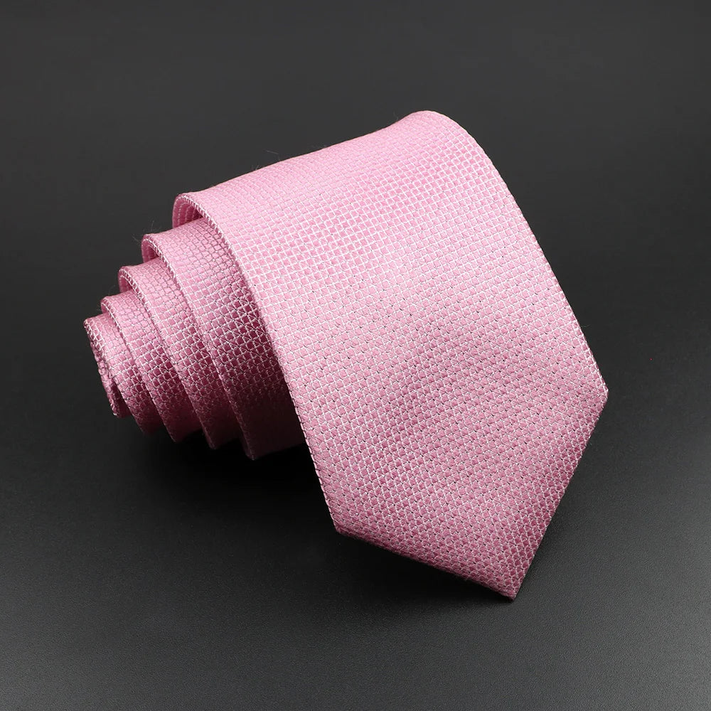 Men's 100% Silk Tie Classic Striped Plaid Necktie Jacquard Woven Ties Business Wedding Party Daily Suit Cravat Accessory Gift
