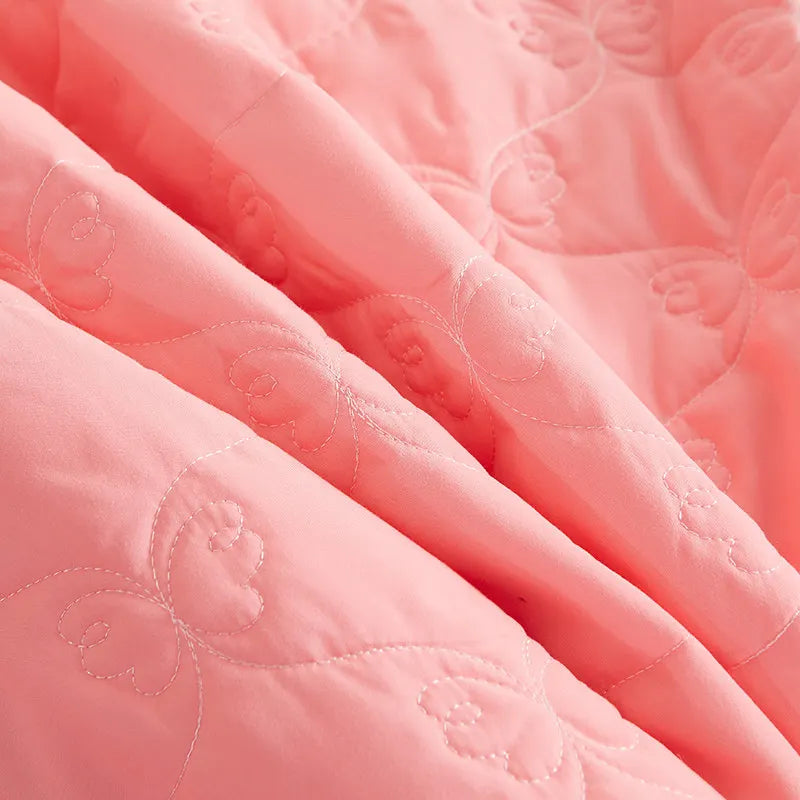 Soft Brushed Lace Ruffle Bedspread Set