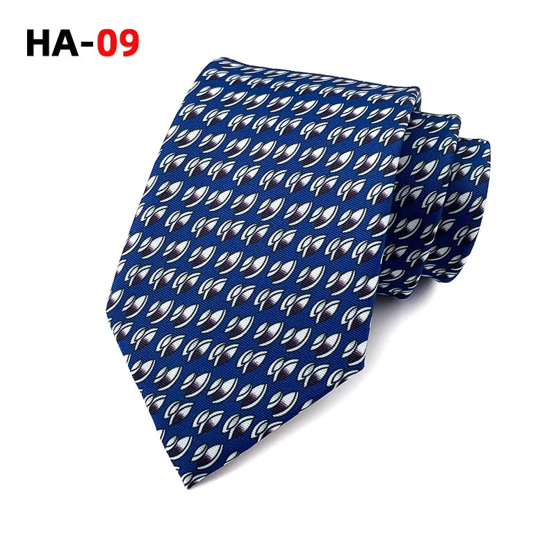 Men’s Luxury 8cm Vintage Silk Necktie Classic Designer Business, Wedding & Formal Dress Tie