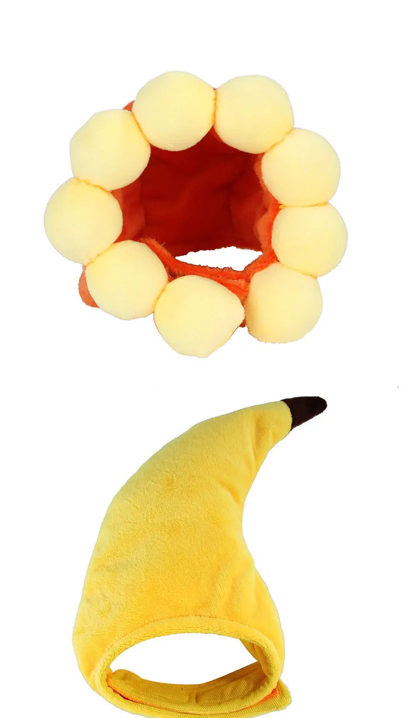 Funny Hat for Cat Sunflower Christmas Costume Pet Hat Halloween Cosplay Keep Warm Headwear Dogs Hats Puppy Accessories for Cats