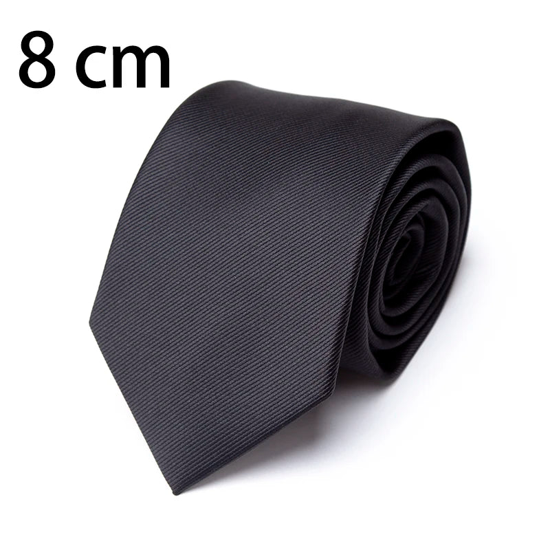 Classic Men’s Solid Color Necktie for Business, Weddings & Formal Events