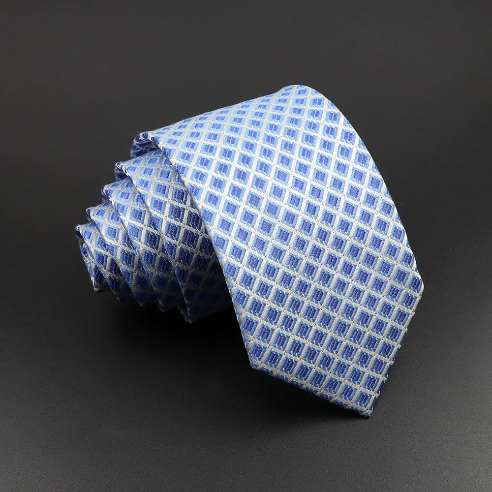 Men's 100% Silk Tie Classic Striped Plaid Necktie Jacquard Woven Ties Business Wedding Party Daily Suit Cravat Accessory Gift