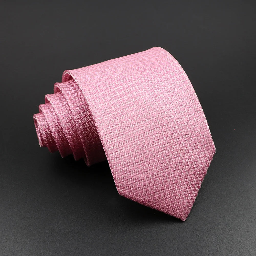 Men's 100% Silk Tie Classic Striped Plaid Necktie Jacquard Woven Ties Business Wedding Party Daily Suit Cravat Accessory Gift