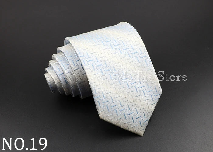 Men's 100% Silk Tie Classic Striped Plaid Necktie Jacquard Woven Ties Business Wedding Party Daily Suit Cravat Accessory Gift