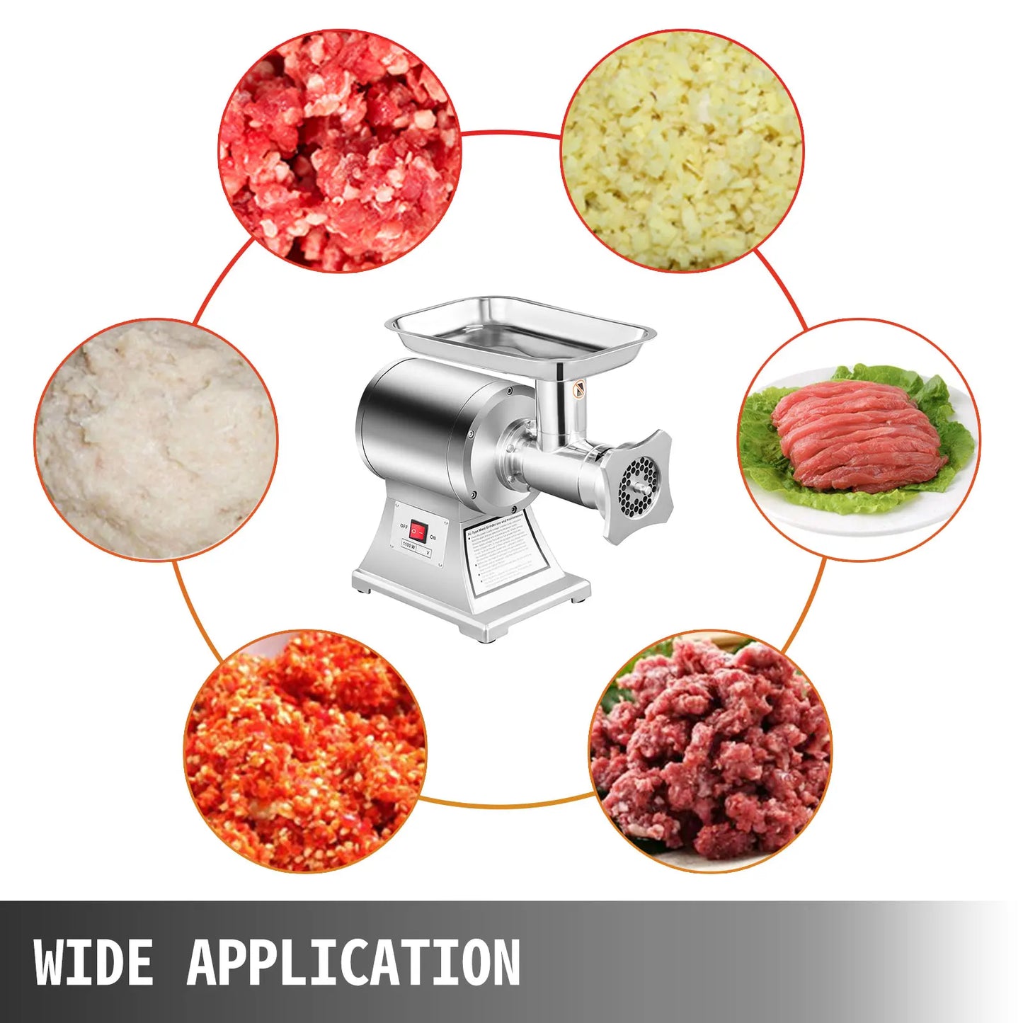 SucceBuy 1100W Electric Meat Mincer Portable Chopper Blender Food Processors Grinder Tools Crusher for Kitchen Home Commercial