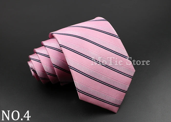 Men's 100% Silk Tie Classic Striped Plaid Necktie Jacquard Woven Ties Business Wedding Party Daily Suit Cravat Accessory Gift