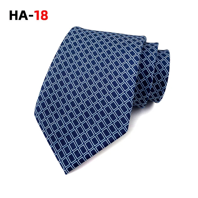 Men’s Luxury 8cm Vintage Silk Necktie Classic Designer Business, Wedding & Formal Dress Tie