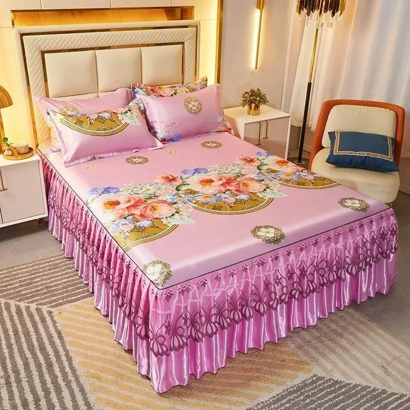3-Piece Elegant Patterned Bedspread Set