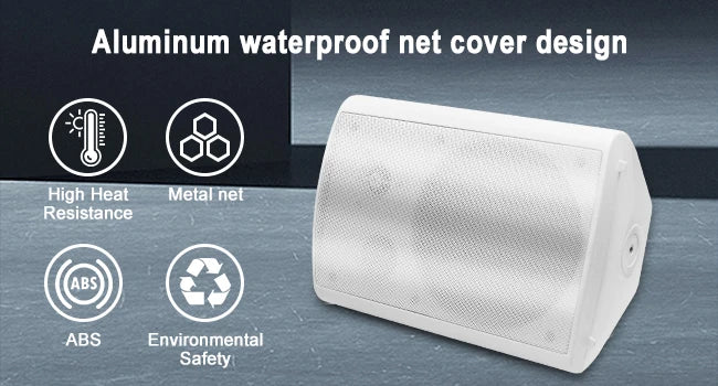 Herdio 6.5" 400W 2PCS Indoor Outdoor Bluetooth Speakers Wall Mount Speakers Waterproof Weather Resistant For Patio Garage Home