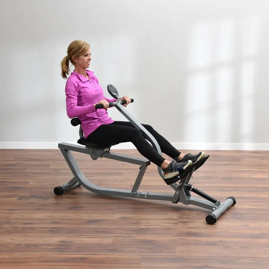 Stamina Hydraulic Rower Machine with Smart Workout App - Rowing Machine with Adjustable Resistance for Home Gym Fitness