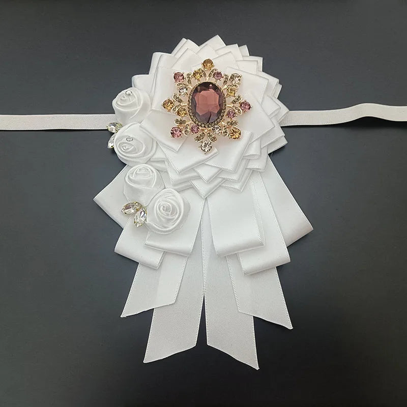 Luxury Handmade Jeweled Men’s Bow Tie | Premium Crystal Brooch Formal Wedding & Business Bow Tie