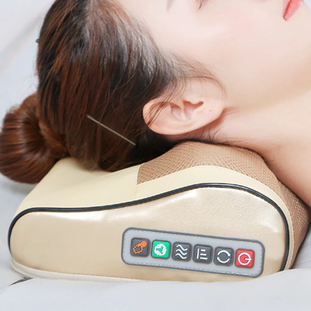 Electric Neck Massager Pillow Deep Tissue Kneading Device
