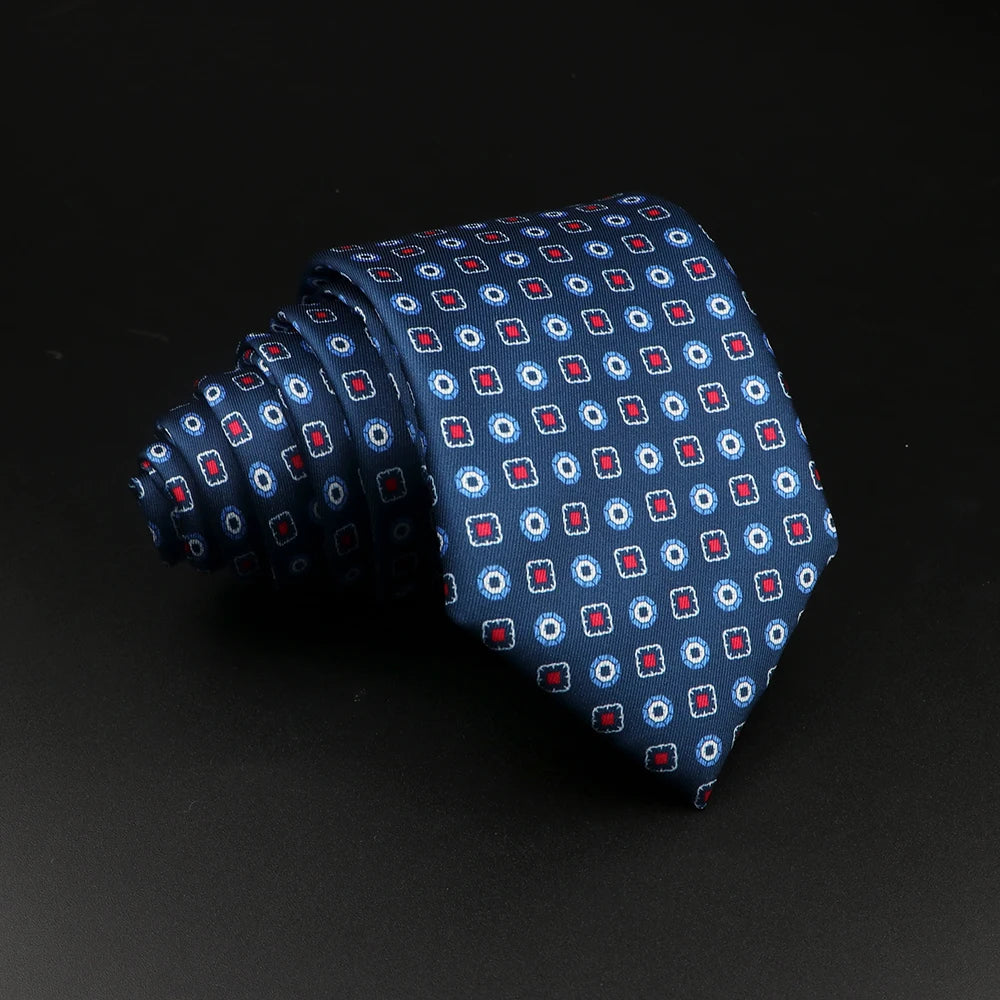 51 Styles Men's Silk Ties Jacquard Striped Plaid Floral Necktie Accessories Daily Wear Shirt Suit Cravat Wedding Party Gift