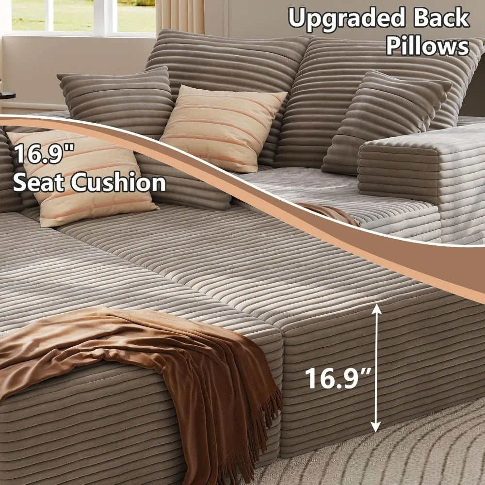 Oversized Double Chaise Lounges Indoor - 74.8" Upholstered Boneless Cloud Stupendous Oversized Chaise Lounge Couch Luxury Sofa B