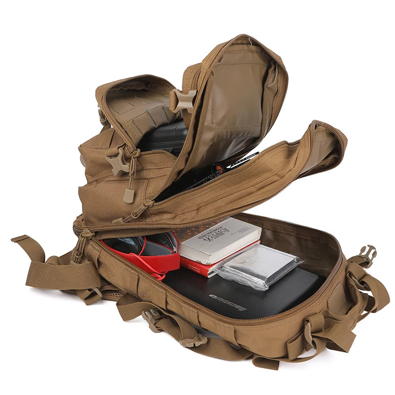 35L Tactical MOLLE Backpack with Padded Shoulder Straps