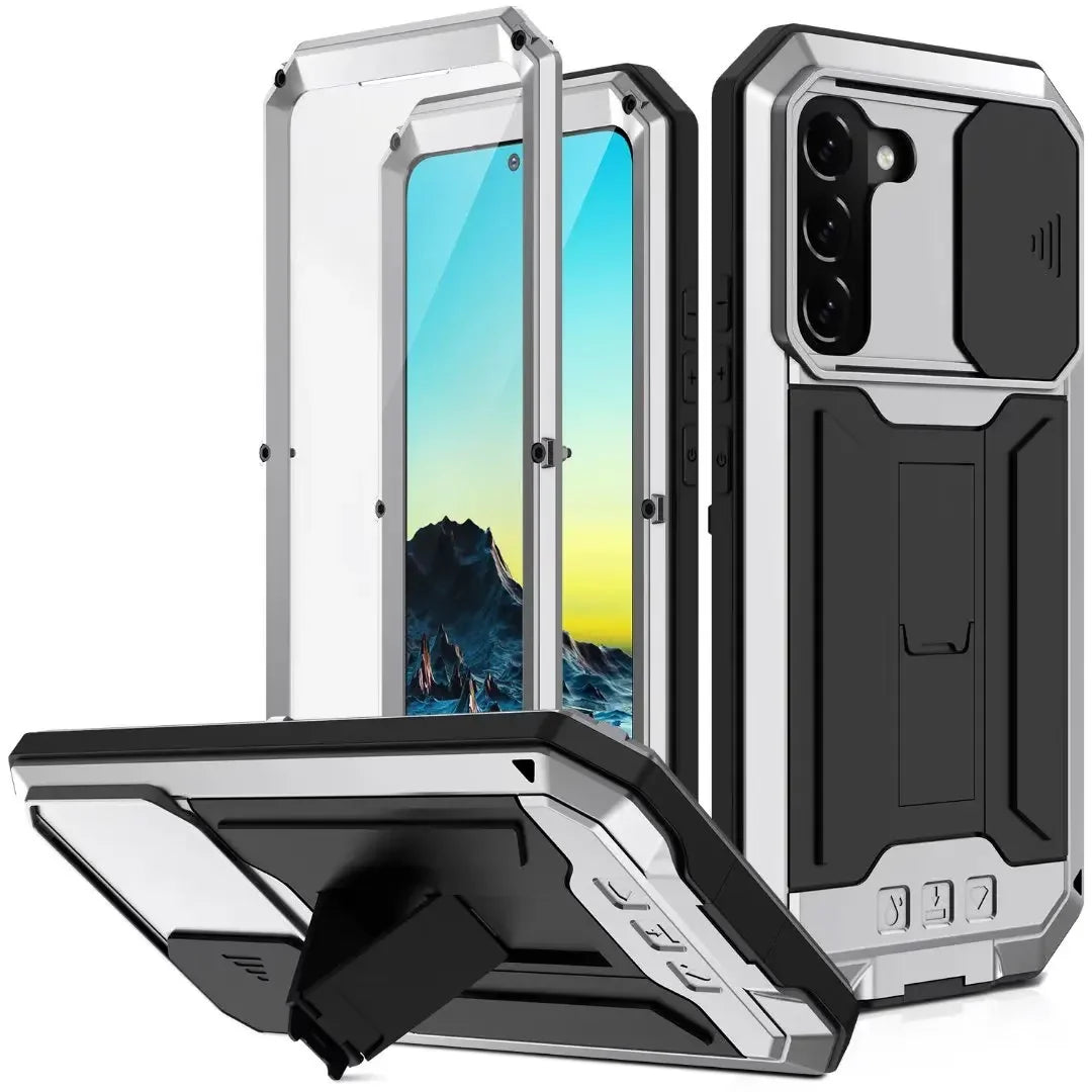 Military-Grade Full-Body Rugged Case for Samsung Galaxy S24 Series . Heavy Duty Shockproof Protective Phone Cover with Built-In Stand