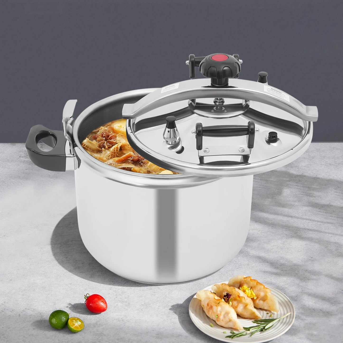 40QT Heavy Duty Stainless Steel Pressure Cooker Pot