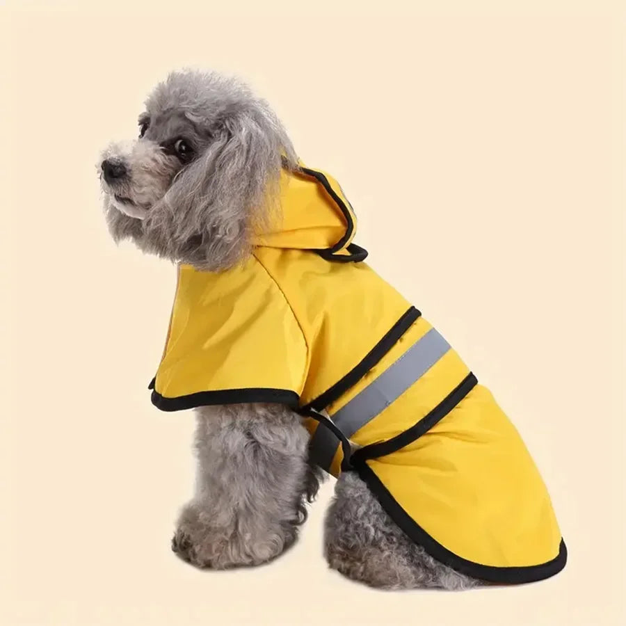Keep Your Pet Dry And Comfortable - Adjustable Waterproof & Windproof Dog Raincoat!\';[