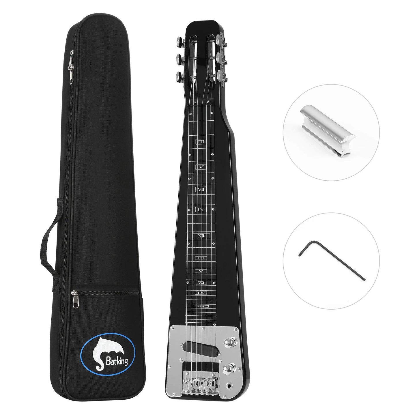 Electric Lap Steel Slide Guitar with Carrying Bag