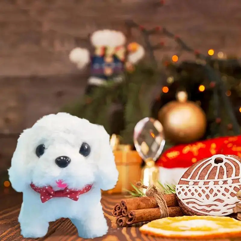 Electric Plush Simulation Dog Teddy Puppy,Walking Electronic Pet Toy, Interactive Robot Pet for Kids, Christmas Gift