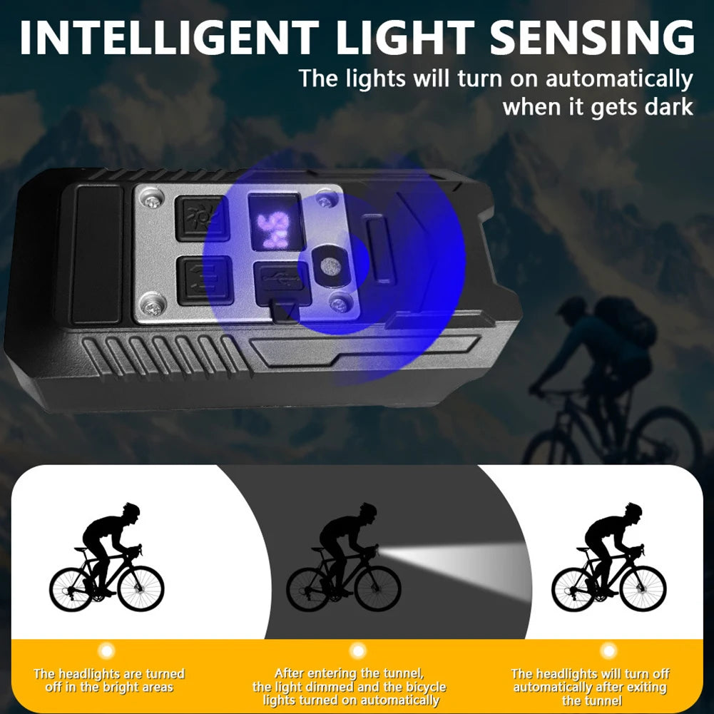 Cycling Light Super Bright Bicycle Front Light Rechargeable Bike Headlight Waterproof Bicycle Lights Flashlight Bike Accessories