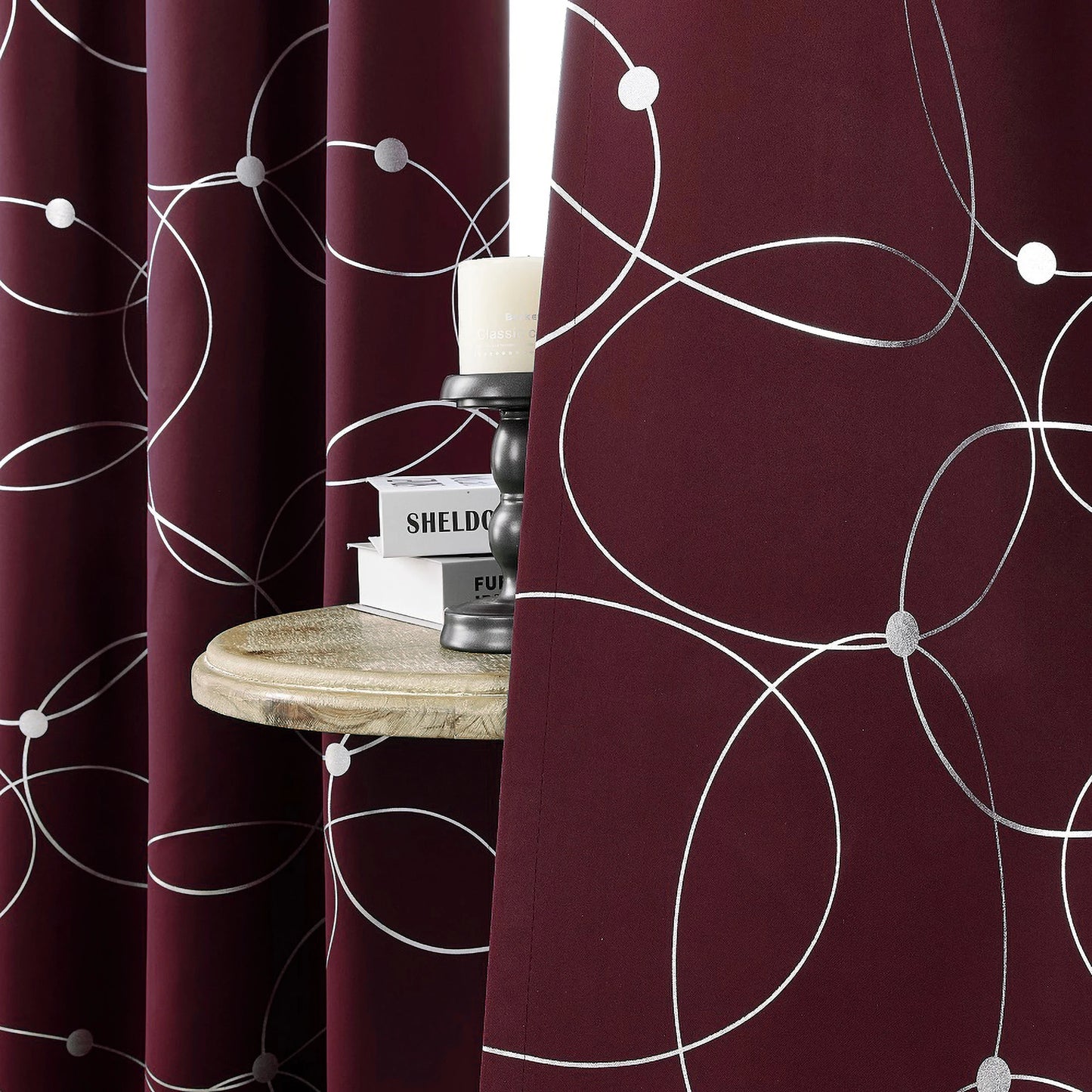 4 Panel Blackout Curtains .Thermal Insulated Room Darkening Window Drapes