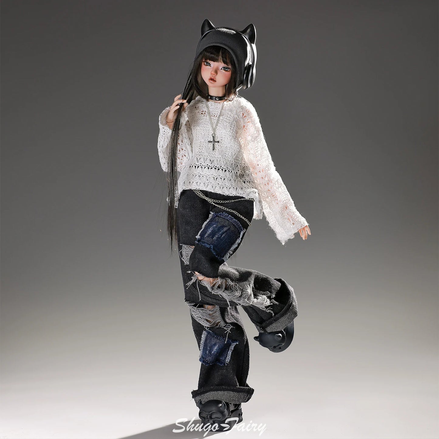 Lena F Bjd Doll 1/4 Bariy Body Lazy Pure Modern Street Daily Outfit Toys Korean Cool Music Producer Resin Shugafairy Full Set