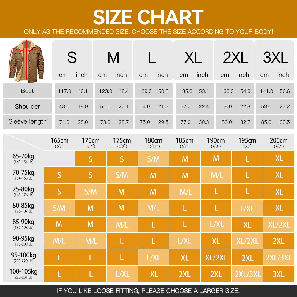 Men’s Fleece Lined Winter Jacket