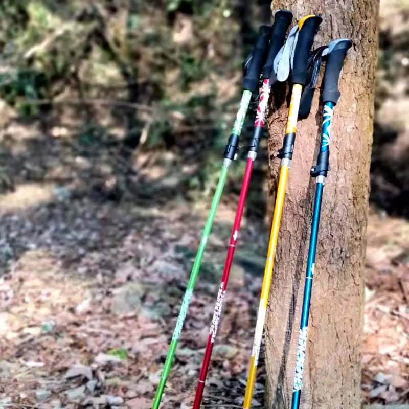 2PCS Ultralight Trekking Poles Set – Foldable Telescopic Nordic Walking Sticks for Hiking, Backpacking & Outdoor Adventures