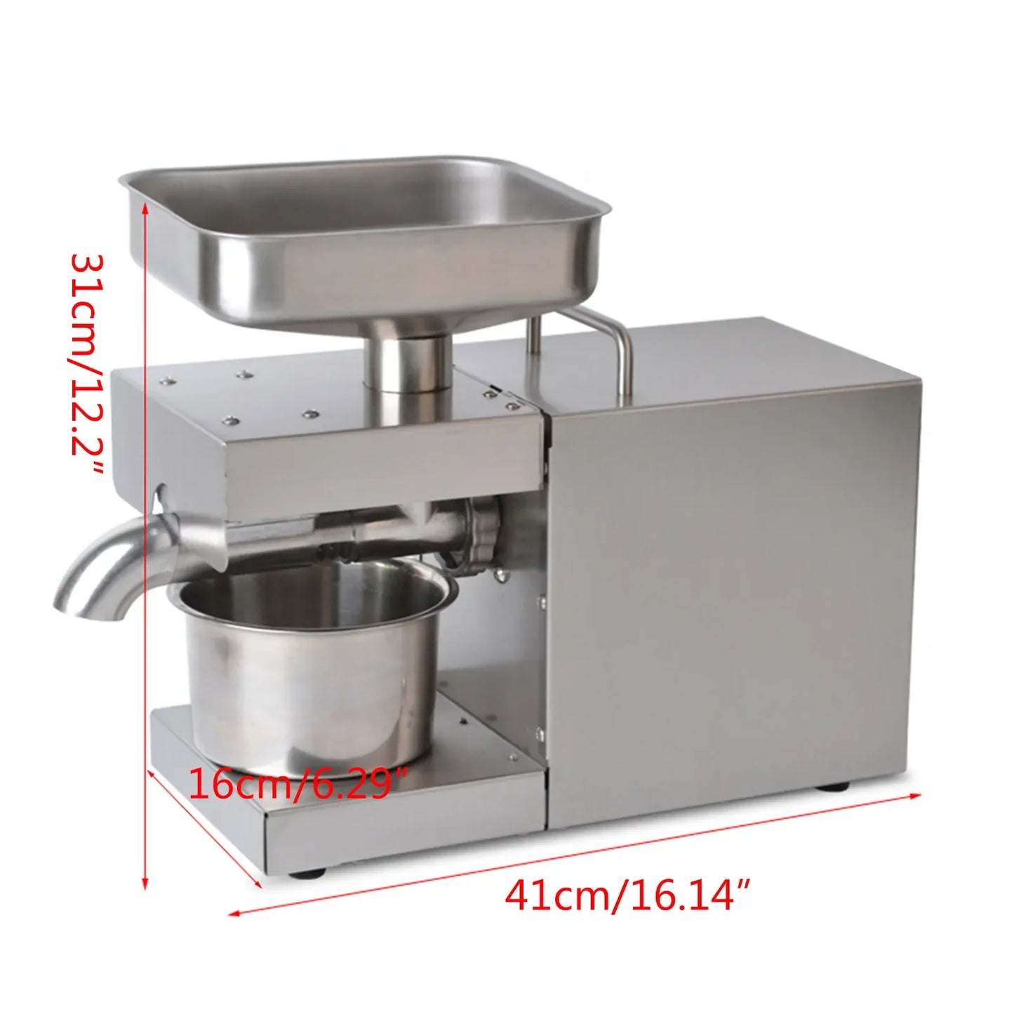Commercial Oil Press Machine  304 Food Grade Stainless Steel,For the Oil Crops Flax Peanut Olive  Extraction Extractor Expeller