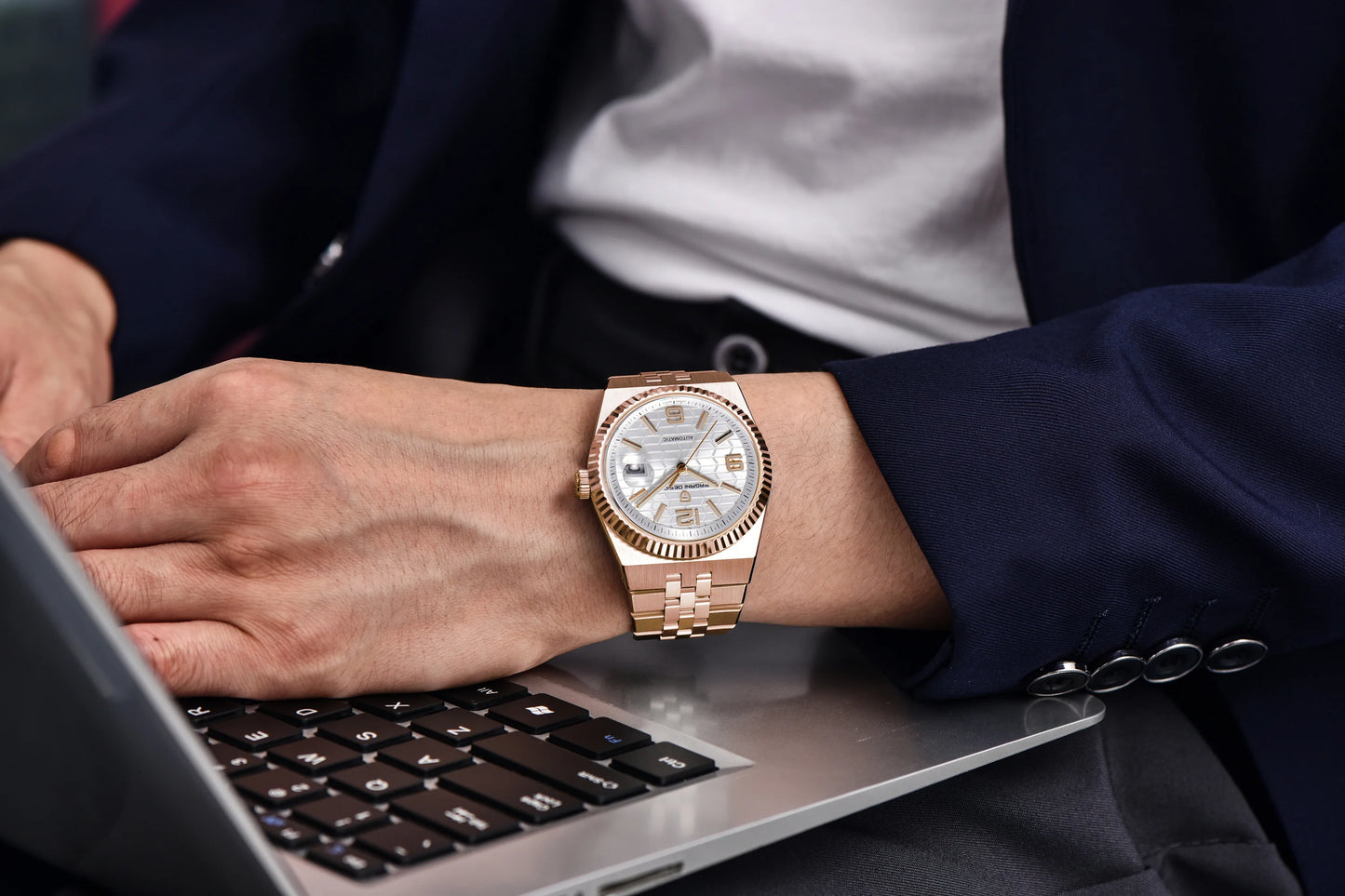 PAGANI DESIGN Men’s Automatic Luxury Watch,  Sapphire Crystal Stainless Steel Waterproof Mechanical Wristwatch with 3D Rhombus Dial