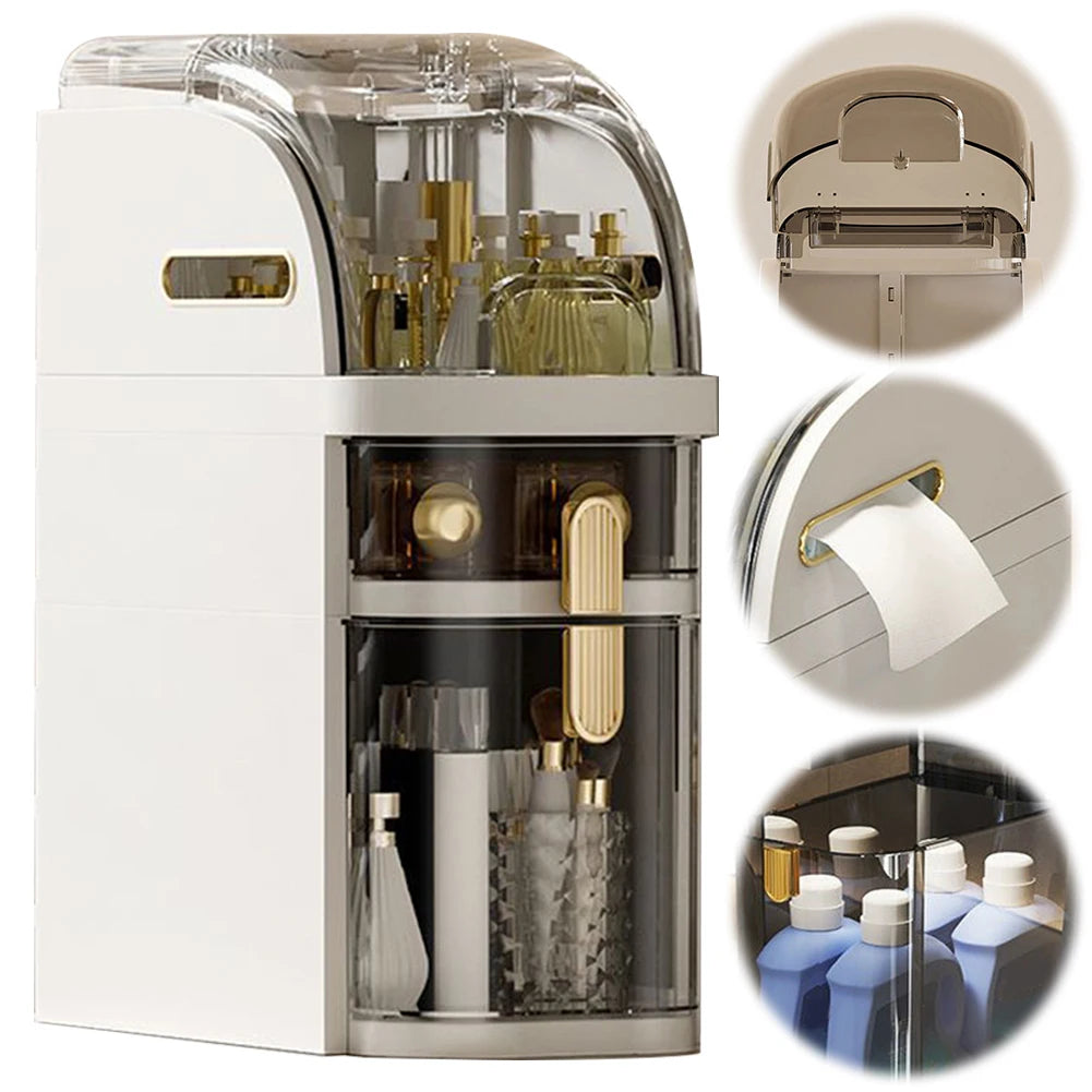 Waterproof Narrow Bathroom Cabinet Toilet Organizer Shelves