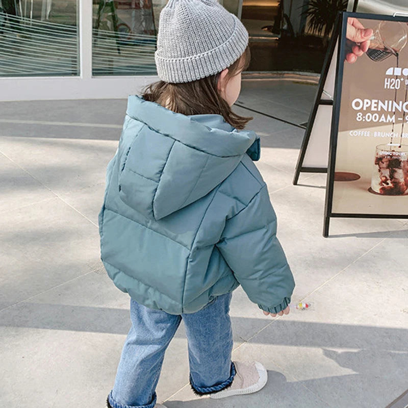 Children Thick Padded Coat Parka Warm Outerwear For Toddlers