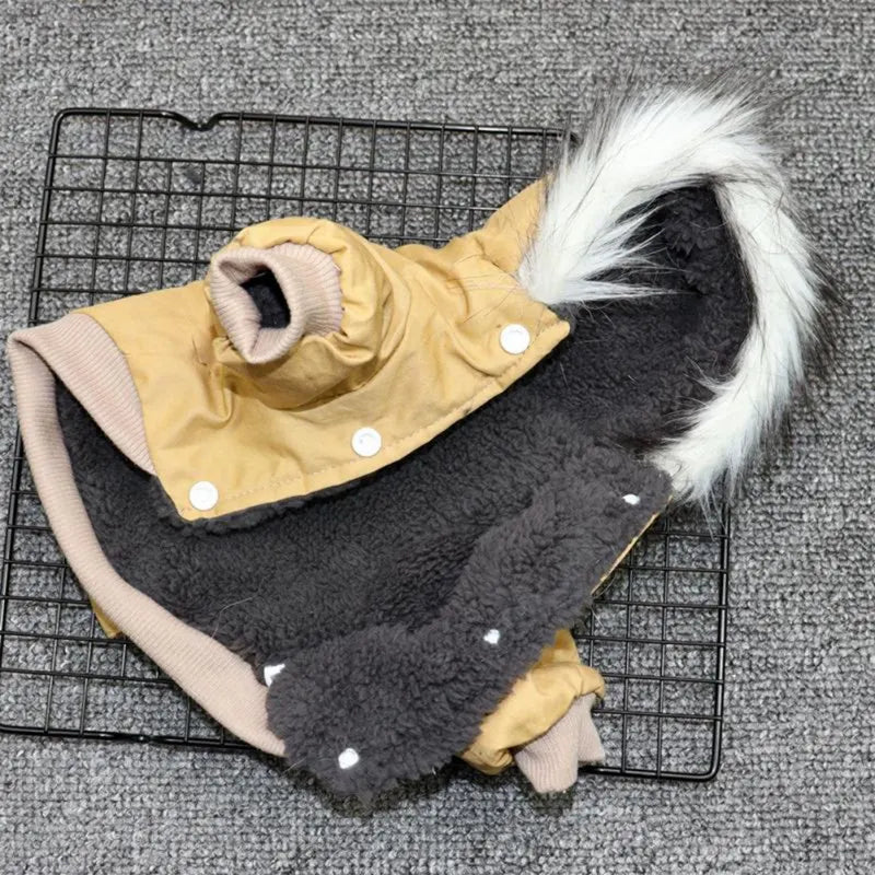 Luxury Winter Dog Parka . Thick Warm Hooded Pet Coat Jacket
