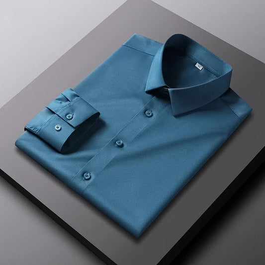 Men’s Casual Wrinkle Resistant Long Sleeve Dress Shirt. Modern Slim Fit