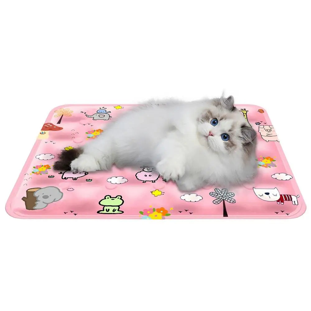 Dog Cooling Blanket Chill Puppy Pad 16x20 Inch Self-Cooling Dog Sleep Mat Washable Portable For Indoor Outdoor For Small Medium
