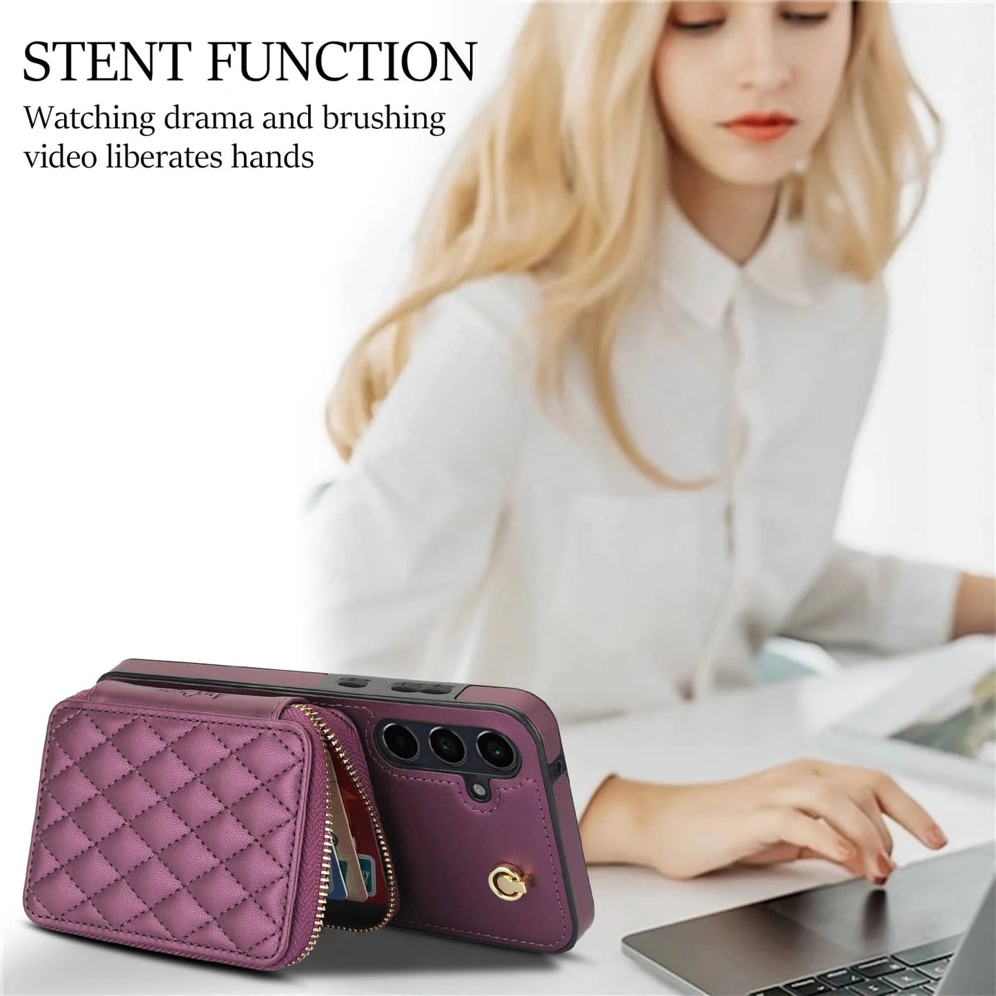 Luxury Crossbody Wallet Phone Case for Samsung Galaxy &nbsp;Card Holder, Strap, Shockproof Protection
