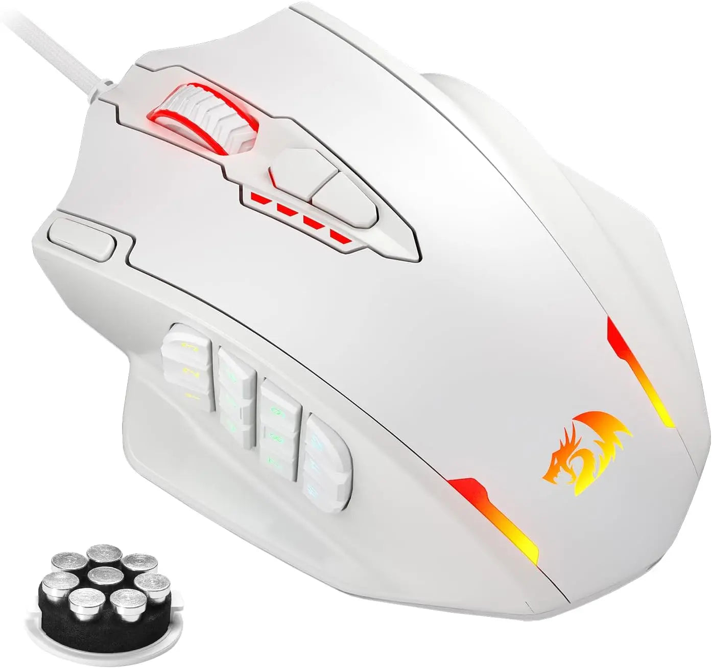Redragon Wireless RGB Gaming Mouse with Programmable Buttons, Ergonomic Optical Mouse, Adjustable DPI for PC & Laptop