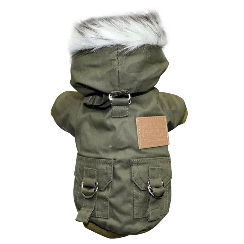 Luxury Winter Dog Parka . Thick Warm Hooded Pet Coat Jacket