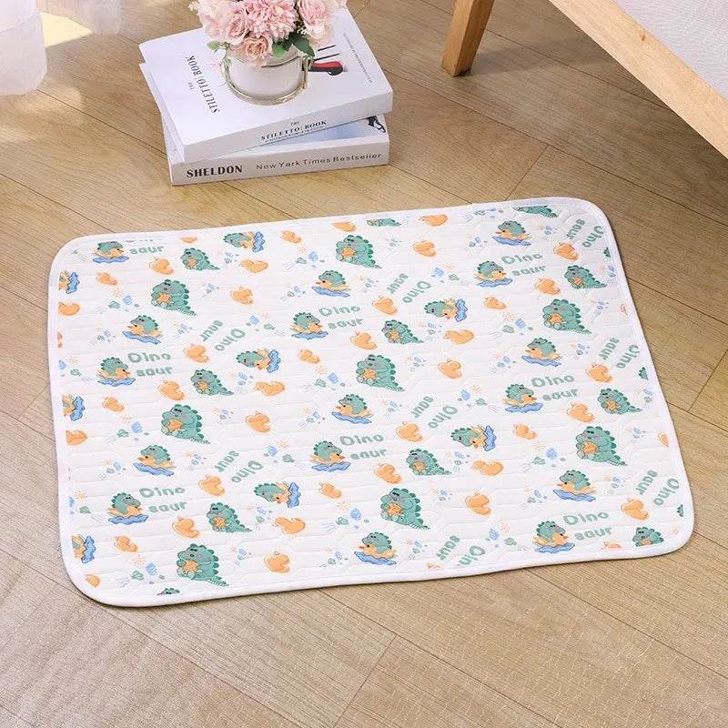 Cute Cartoon Cooling Sleeping Mat for Dogs & Cats. Soft Breathable Summer Pet Bed Pad