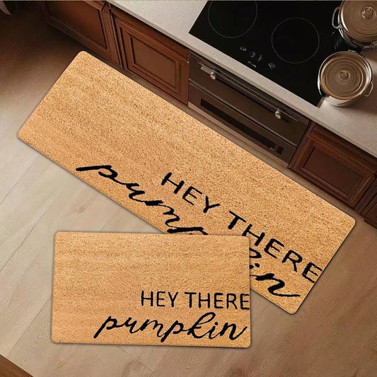 Fall Harvest Welcome Kitchen Mat . Flannel Non-Slip Floor Rug for Autumn, Thanksgiving & Entryway Décor