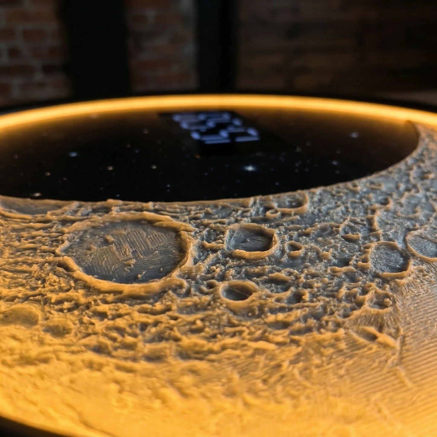 Luna Glow Moon Phase LED Digital Wall Clock