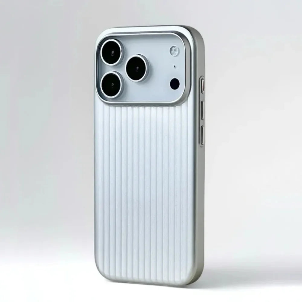 Luxury Stripes Metallic Paint Armor Phone Case for iPhone Samsung